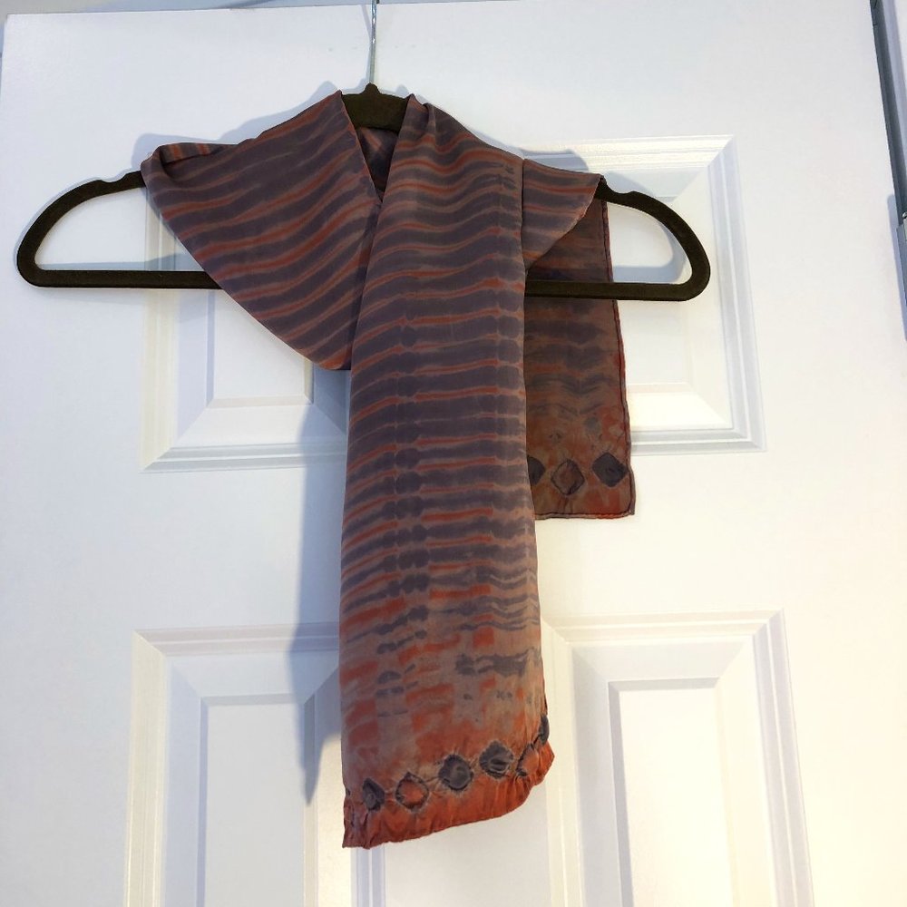 Silk Shibori Hand-dyed Scarf